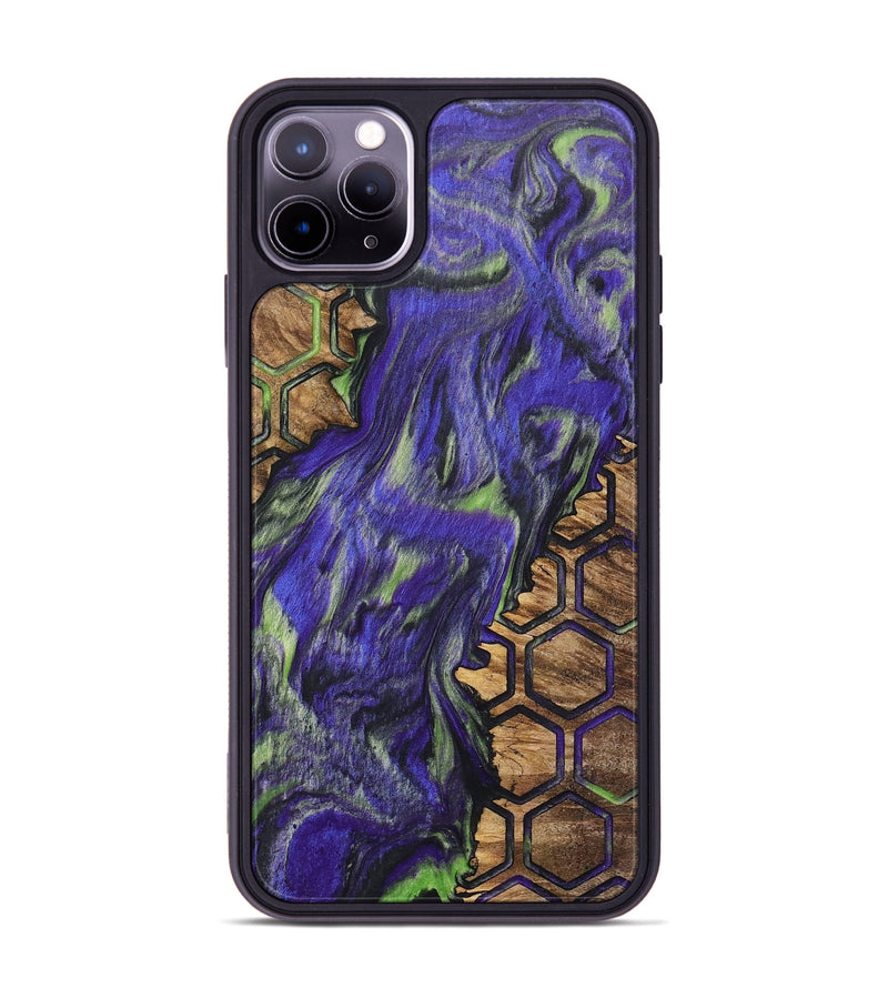 iPhone 11 Pro Max Wood+Resin Phone Case - Emery (Pattern, 702714)