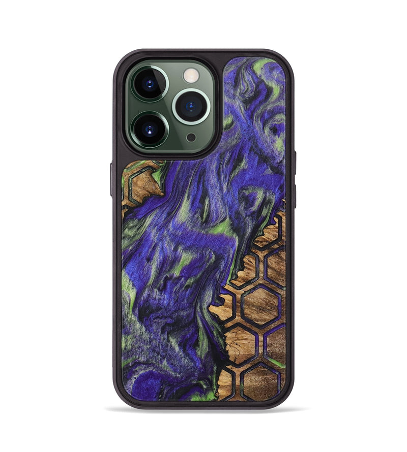 iPhone 13 Pro Wood+Resin Phone Case - Emery (Pattern, 702714)