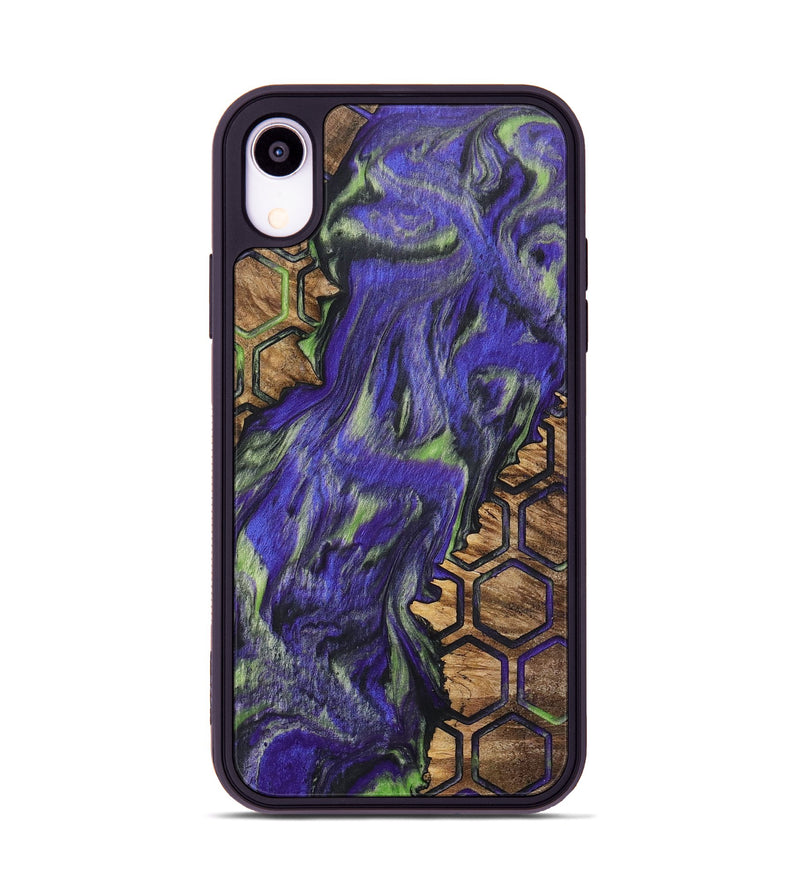 iPhone Xr Wood+Resin Phone Case - Emery (Pattern, 702714)