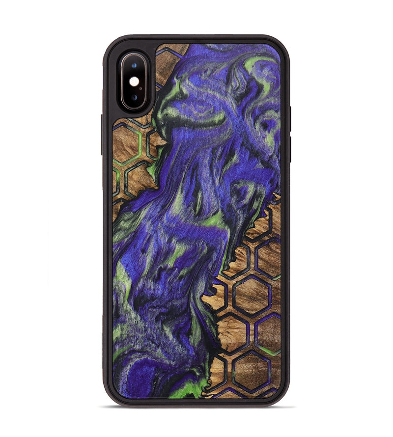 iPhone Xs Max Wood+Resin Phone Case - Emery (Pattern, 702714)