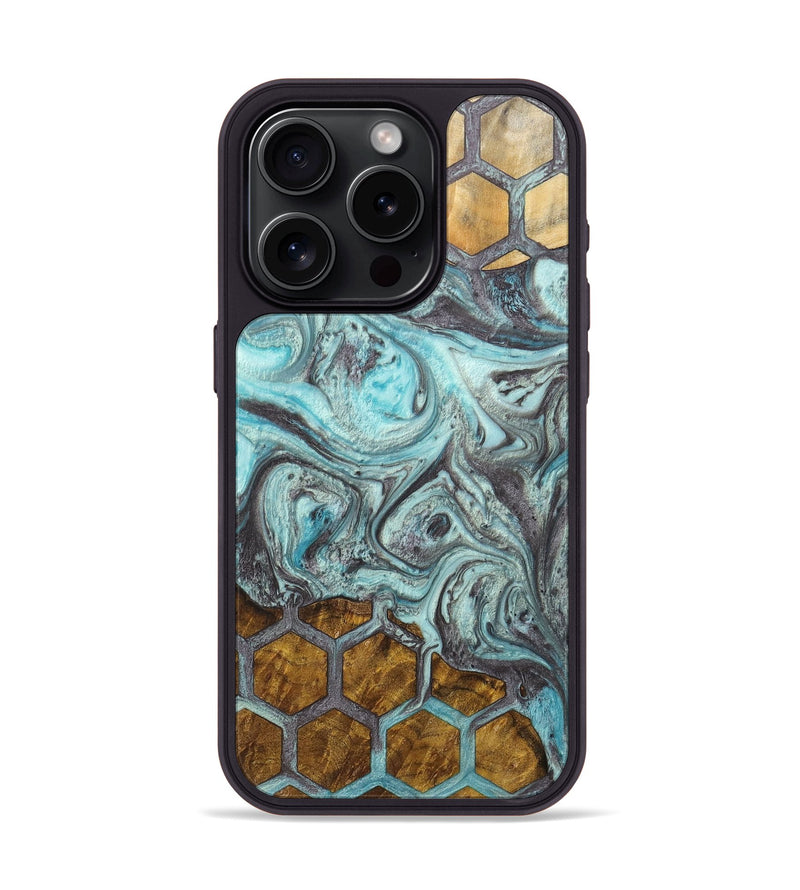 iPhone 15 Pro Wood+Resin Phone Case - Tabitha (Pattern, 702715)
