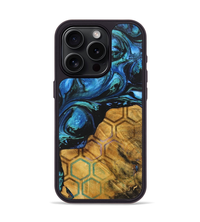 iPhone 15 Pro Wood+Resin Phone Case - Jordyn (Pattern, 702719)