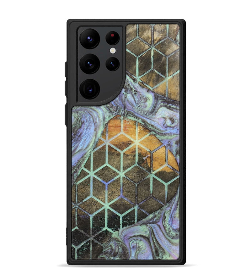 Galaxy S22 Ultra Wood+Resin Phone Case - Mallory (Pattern, 702726)