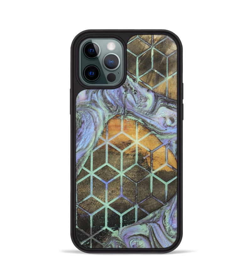 iPhone 12 Pro Wood+Resin Phone Case - Mallory (Pattern, 702726)