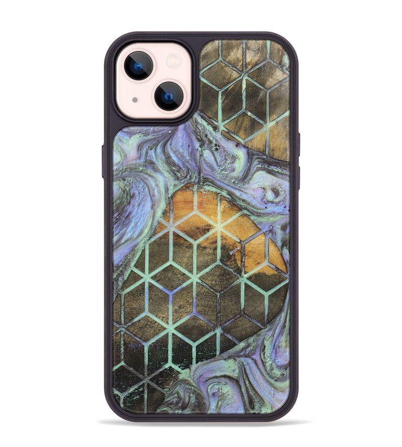 iPhone 14 Plus Wood+Resin Phone Case - Mallory (Pattern, 702726)
