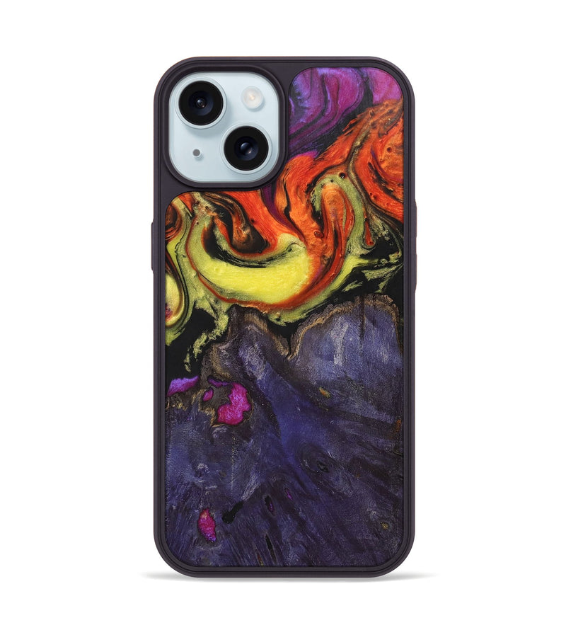 iPhone 15 Wood+Resin Phone Case - Randy (Ombre, 702735)