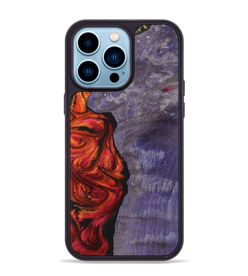 iPhone 14 Pro Max Wood+Resin Phone Case - Izabella (Ombre, 702738)