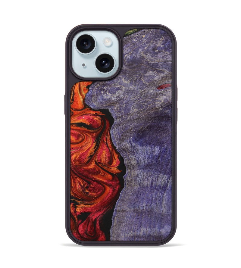 iPhone 15 Wood+Resin Phone Case - Izabella (Ombre, 702738)
