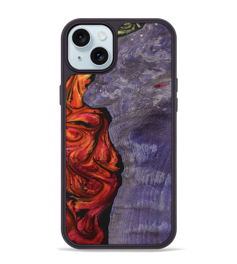 iPhone 15 Plus Wood+Resin Phone Case - Izabella (Ombre, 702738)