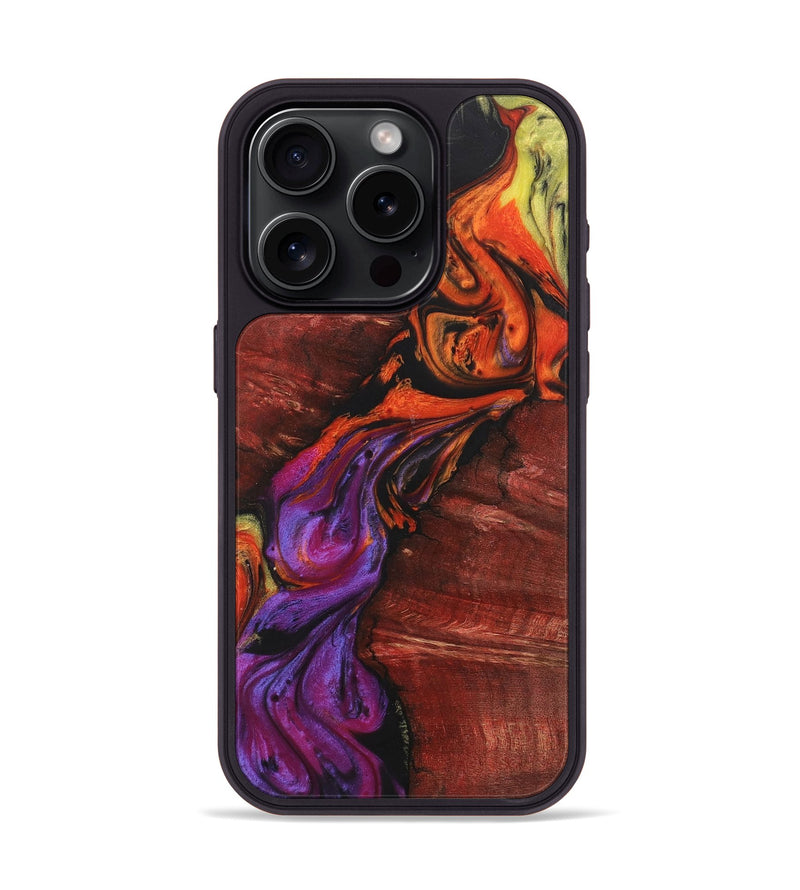 iPhone 15 Pro Wood+Resin Phone Case - Sheree (Ombre, 702747)