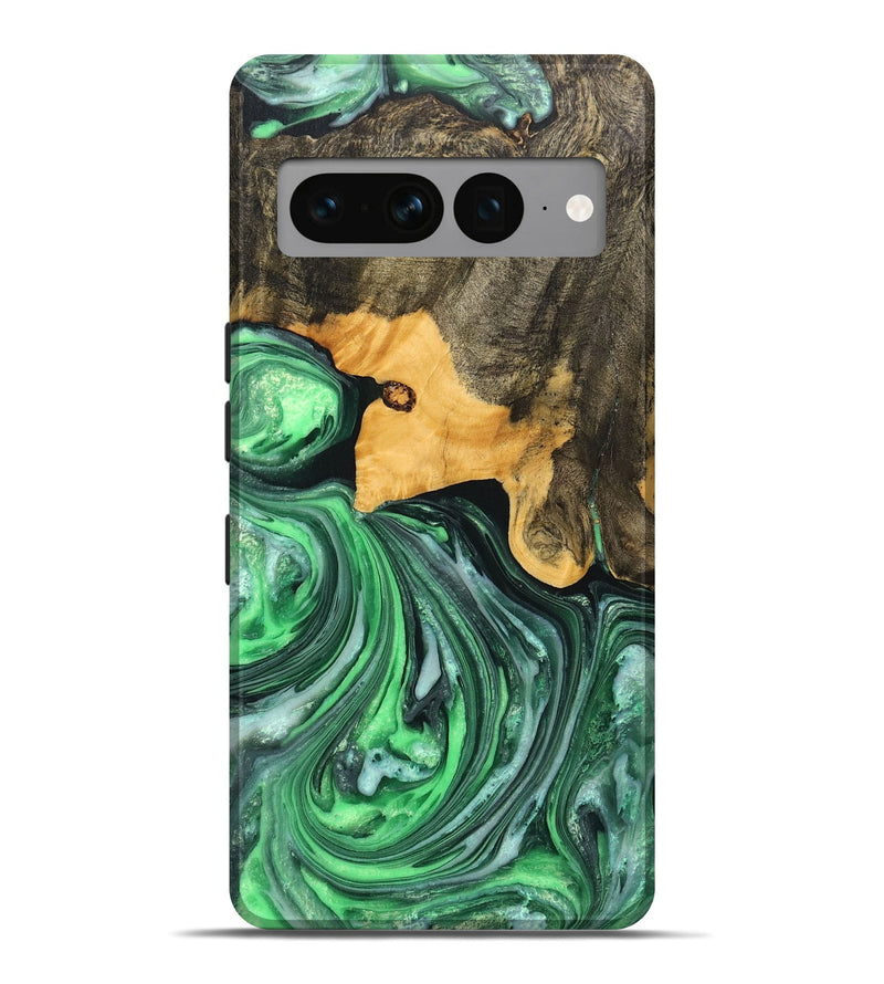 Pixel 7 Pro Wood+Resin Live Edge Phone Case - Katrina (Green, 702764)