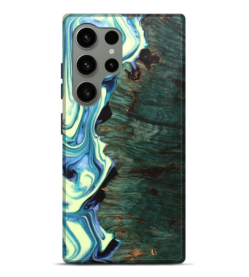Galaxy S24 Ultra Wood+Resin Live Edge Phone Case - Katherine (Green, 702766)