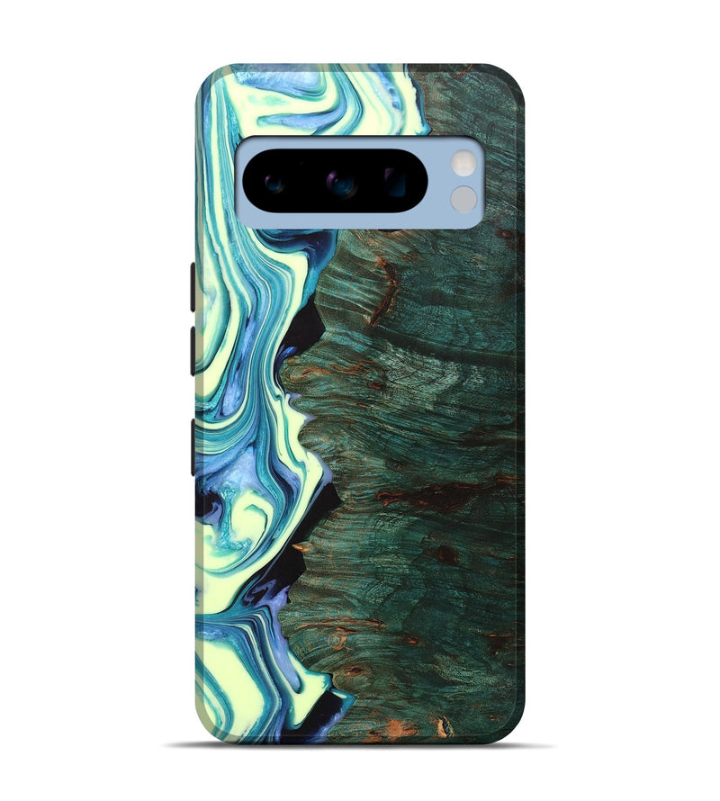 Pixel 8 Pro Wood+Resin Live Edge Phone Case - Katherine (Green, 702766)