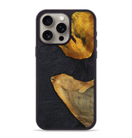 iPhone 15 Pro Max Wood+Resin Phone Case - Geneva (Pure Black, 702853)