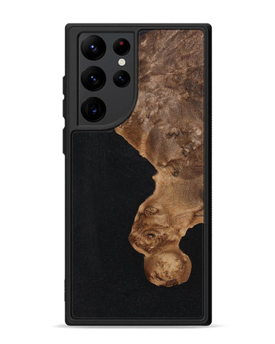 Galaxy S22 Ultra Wood+Resin Phone Case - Etta (Pure Black, 702857)