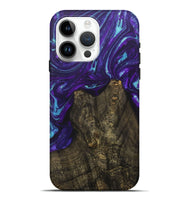 iPhone 15 Pro Max Wood+Resin Live Edge Phone Case - Pat (Purple, 702951)