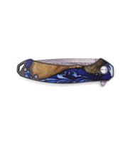 EDC Wood+Resin Pocket Knife - Alice (Blue, 702975)