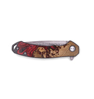 EDC Wood+Resin Pocket Knife - Rickie (Red, 703014)