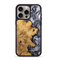 iPhone 15 Pro Max Wood+Resin Phone Case - Terence (Black & White, 703175)