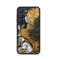 Galaxy S23 Wood+Resin Phone Case - Ervin (Black & White, 703181)