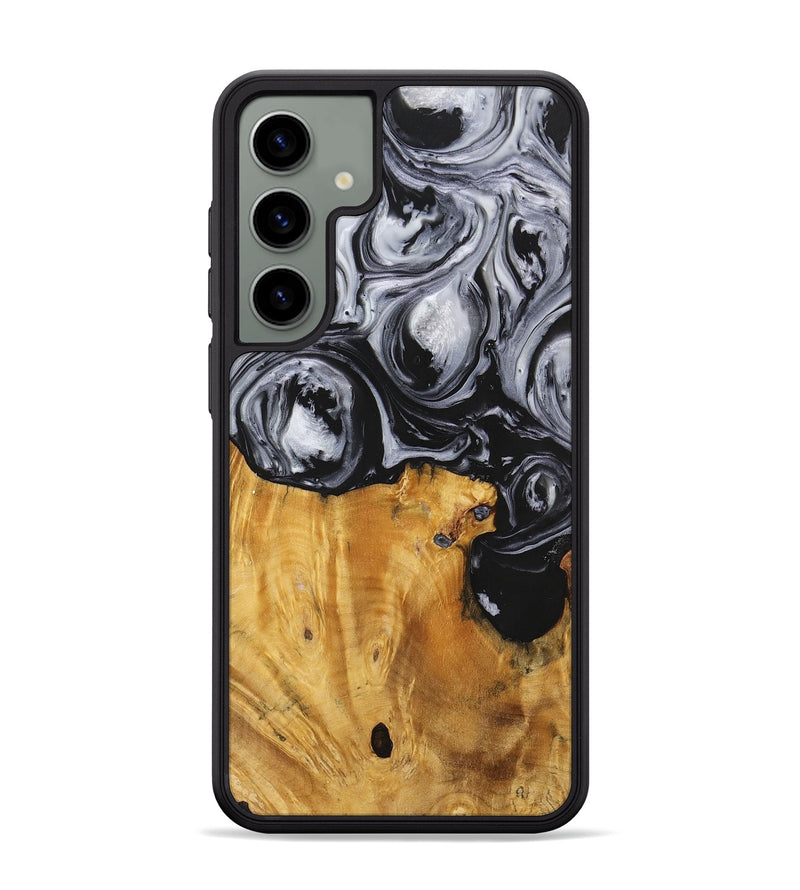 Galaxy S24 Plus Wood+Resin Phone Case - Sydney (Black & White, 703183)
