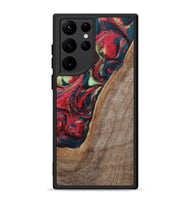 Galaxy S22 Ultra Wood+Resin Phone Case - Carolyn (Red, 703197)