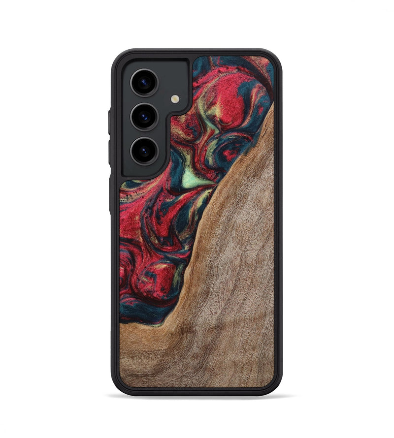 Galaxy S24 Wood+Resin Phone Case - Carolyn (Red, 703197)