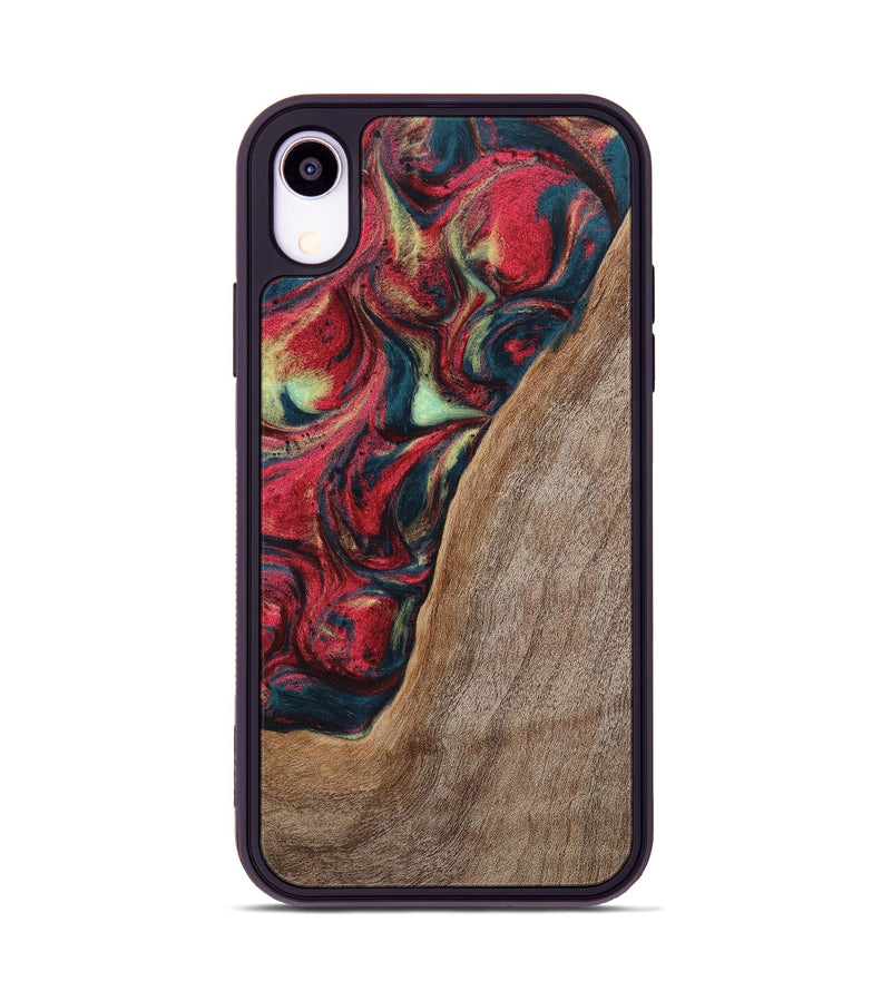 iPhone Xr Wood+Resin Phone Case - Carolyn (Red, 703197)
