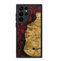 Galaxy S22 Ultra Wood+Resin Phone Case - Tamika (Red, 703203)