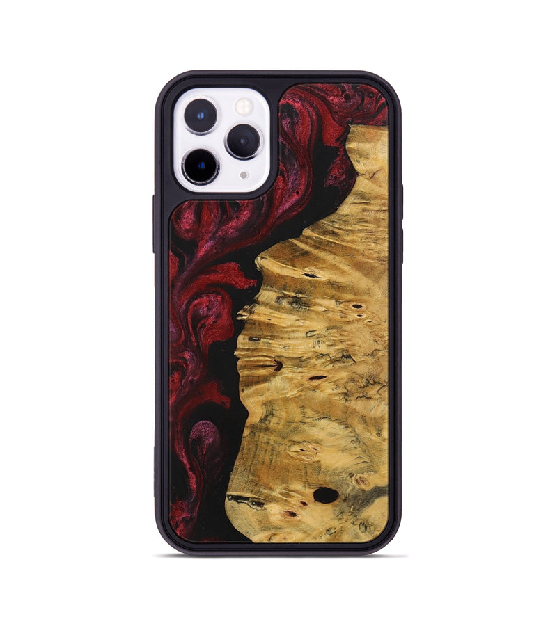 iPhone 11 Pro Wood+Resin Phone Case - Tamika (Red, 703203)