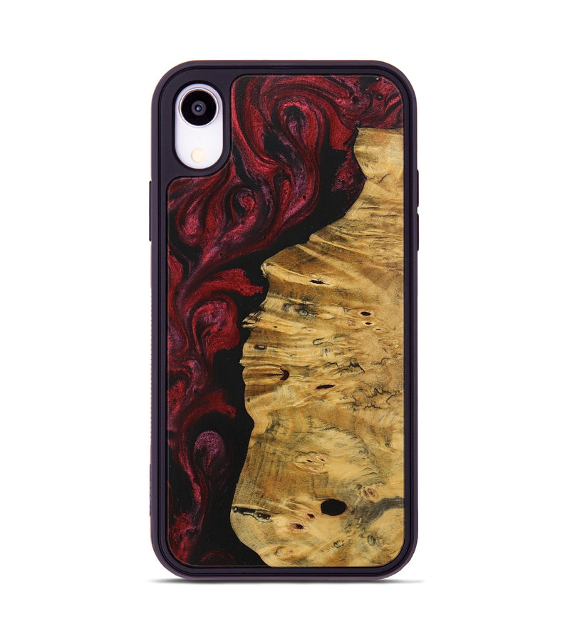 iPhone Xr Wood+Resin Phone Case - Tamika (Red, 703203)