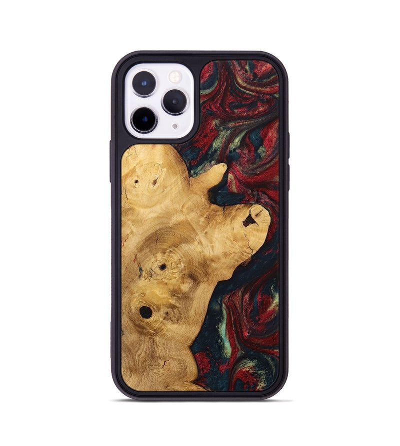 iPhone 11 Pro Wood+Resin Phone Case - Keegan (Red, 703206)