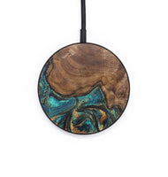 Circle Wood+Resin Wireless Charger - Ryleigh (Teal & Gold, 703278)