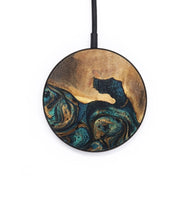 Circle Wood+Resin Wireless Charger - Conner (Teal & Gold, 703279)
