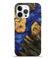 iPhone 15 Pro Max Wood+Resin Live Edge Phone Case - Faye (Purple, 703372)
