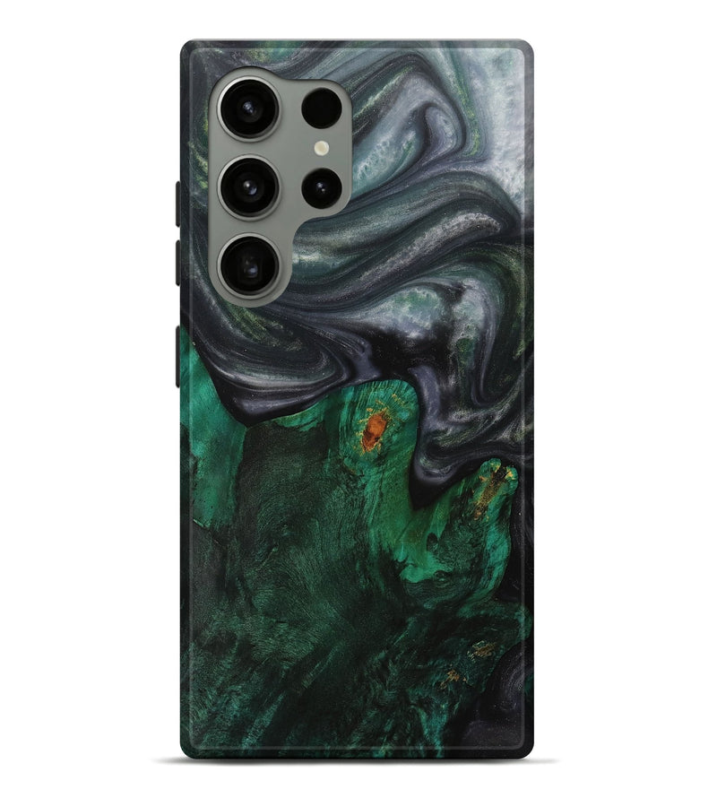 Galaxy S24 Ultra Wood+Resin Live Edge Phone Case - Julio (Green, 703374)