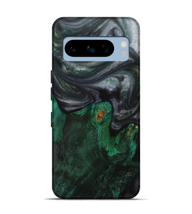 Pixel 8 Pro Wood+Resin Live Edge Phone Case - Julio (Green, 703374)
