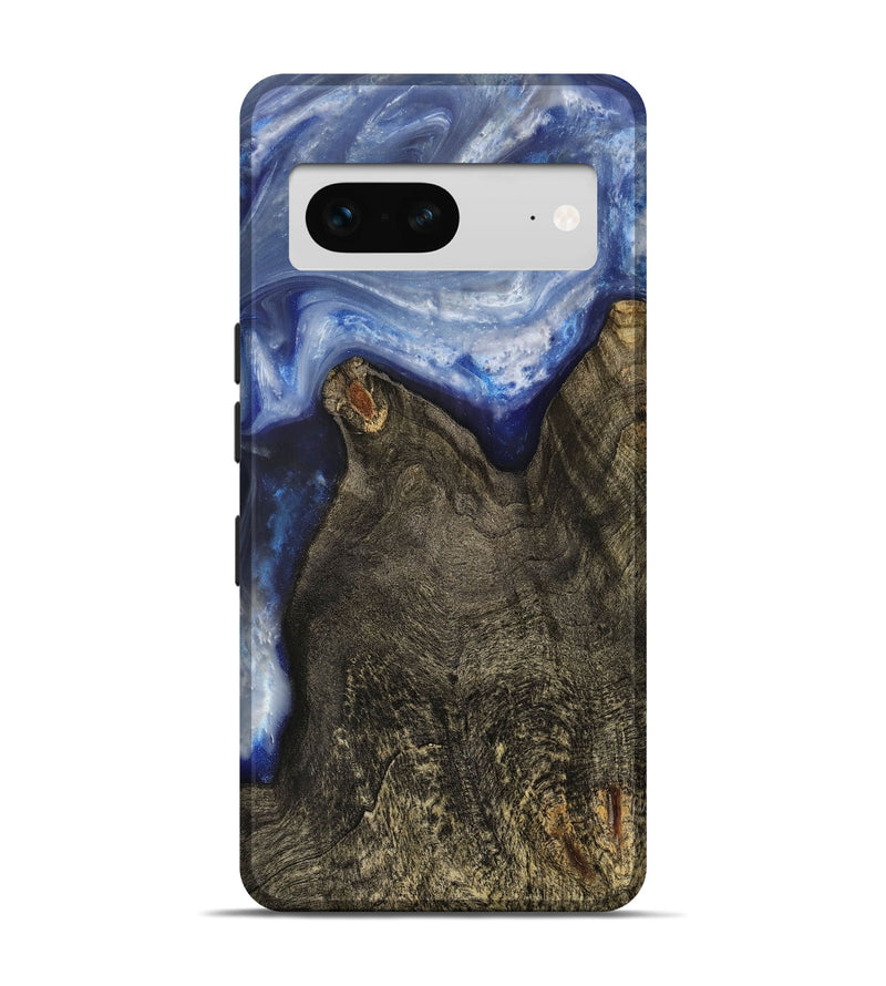 Pixel 7 Wood+Resin Live Edge Phone Case - Estrella (Blue, 703377)