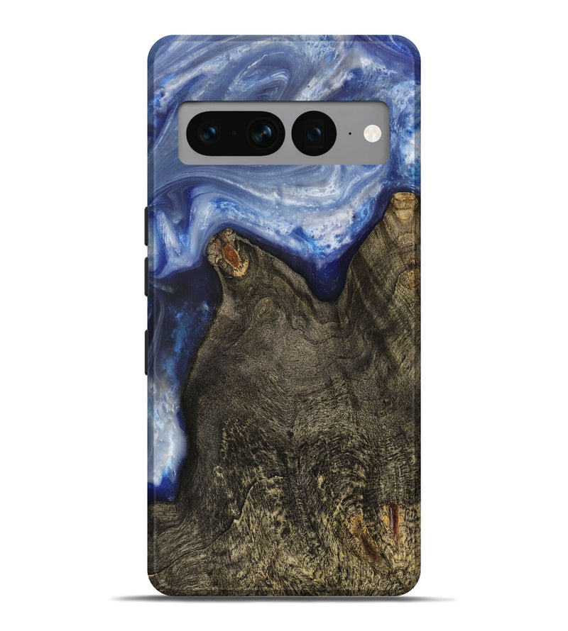 Pixel 7 Pro Wood+Resin Live Edge Phone Case - Estrella (Blue, 703377)