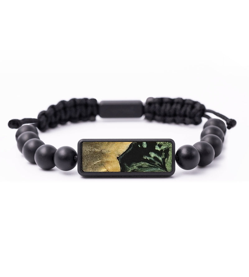 Onyx Bead Wood+Resin Bracelet - Everlee (Green, 703434)