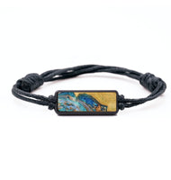 Classic Wood+Resin Bracelet - Ainsley (Teal & Gold, 703449)
