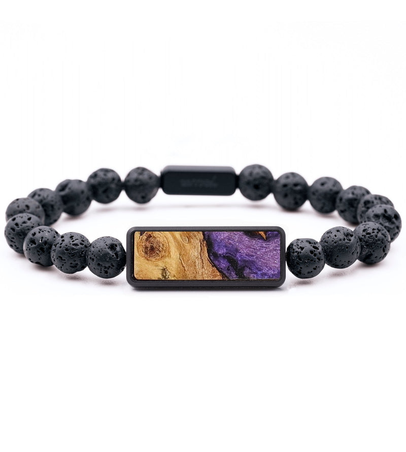 Lava Bead Wood+Resin Bracelet - Tim (Purple, 703493)