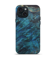 iPhone 15 Wood+Resin Live Edge Phone Case - Zion (Wood Burl, 703569)