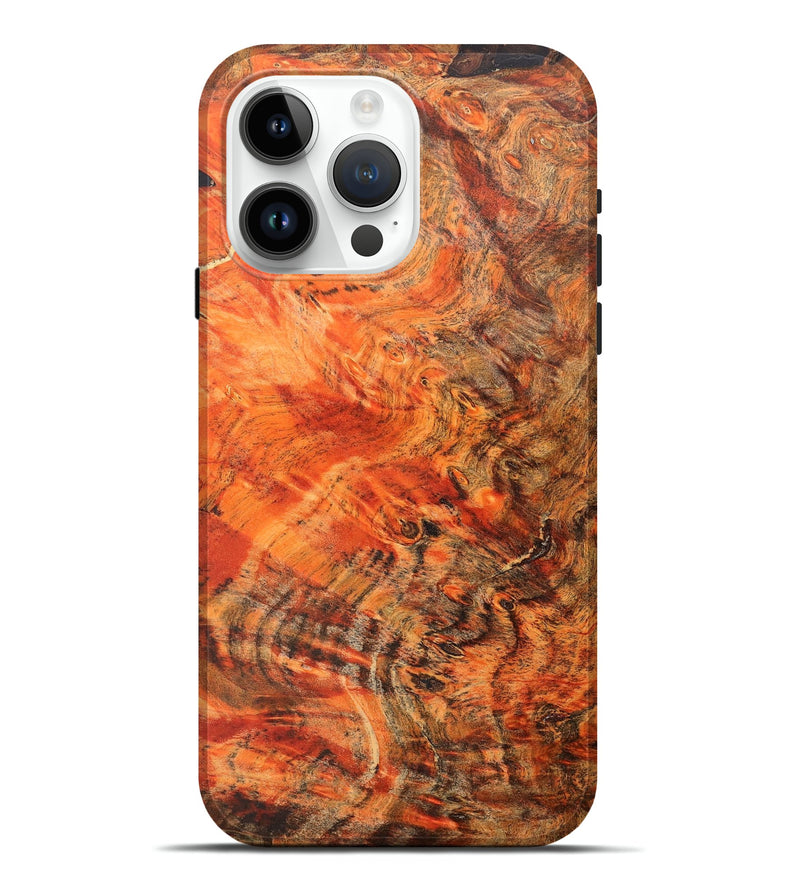 iPhone 15 Pro Max Wood+Resin Live Edge Phone Case - Ellis (Wood Burl, 703570)