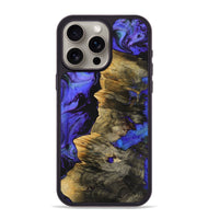 iPhone 15 Pro Max Wood+Resin Phone Case - Leslie (Purple, 703599)