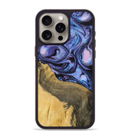 iPhone 15 Pro Max Wood+Resin Phone Case - Simon (Purple, 703602)