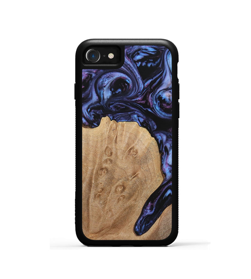 iPhone SE Wood+Resin Phone Case - Ophelia (Purple, 703607)