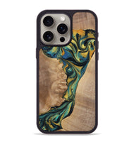 iPhone 15 Pro Max Wood+Resin Phone Case - Malakai (Mosaic, 703615)
