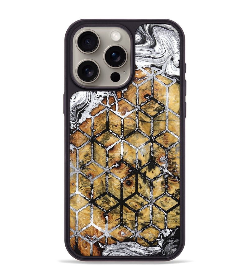 iPhone 15 Pro Max Wood+Resin Phone Case - Braylon (Pattern, 703716)