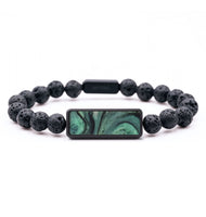 Lava Bead ResinArt Bracelet - Khalil (Green, 765633)